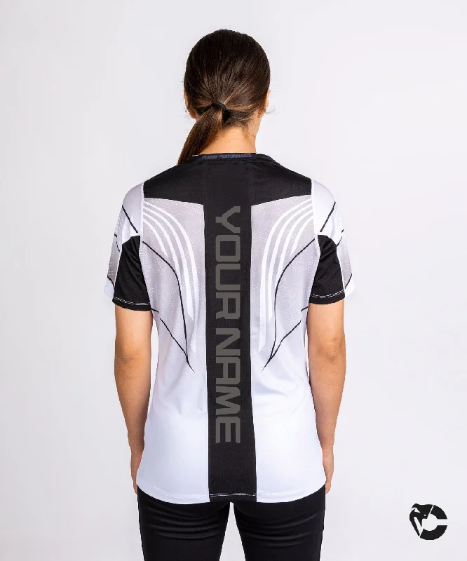 Plus Size Women T Shirt for a Comfortable and Flattering FitUFC Venum Personalized Authentic Fight Night 2.0 Kit by Venum Women's Walkout Jersey - White Plus Size Women T Shirt for a Comfortable and Flattering FitUFC Venum Personalized Authentic Fight Night 2.0 Kit by Venum Women's Walkout Jersey - White