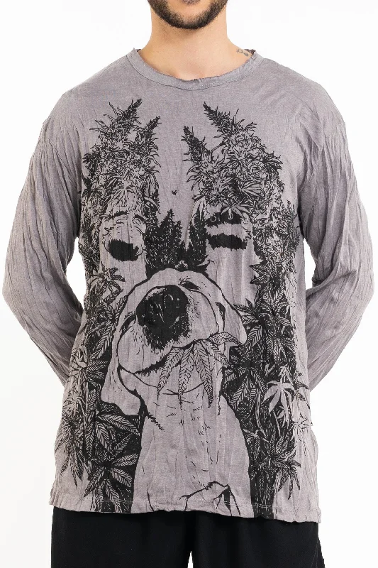 Plus Size Women T Shirt for a Comfortable and Flattering FitUnisex Happy Dog Long Sleeve T-Shirt in Gray Plus Size Women T Shirt for a Comfortable and Flattering FitUnisex Happy Dog Long Sleeve T-Shirt in Gray