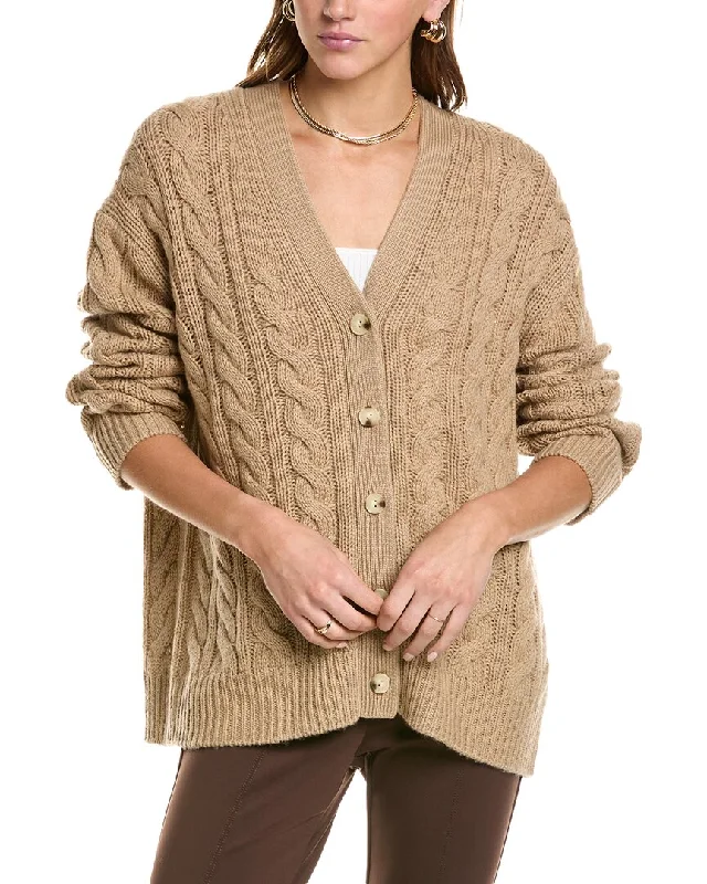 boyfriend style women cardigan for a relaxed fitVince Twisted Cable Oversized Wool & Cashmere-Blend Cardigan boyfriend style women cardigan for a relaxed fitVince Twisted Cable Oversized Wool & Cashmere-Blend Cardigan