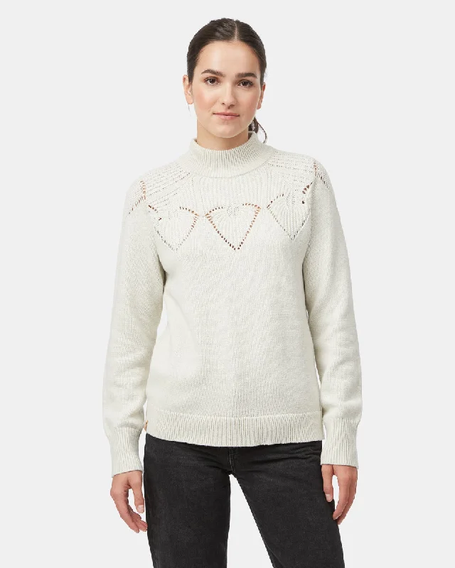 Plus Size Women's Side - Slit Sweaters in Bold SolidsHighline Pointelle Turtleneck Sweater Plus Size Women's Side - Slit Sweaters in Bold SolidsHighline Pointelle Turtleneck Sweater
