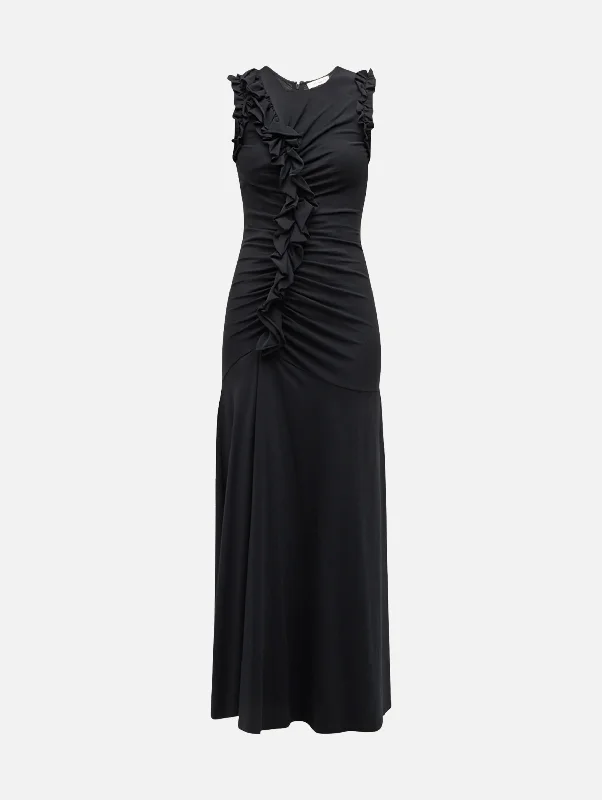 Backless Women Dress for a Sexy and Alluring Look at Evening EventsBendetta Cotton Dress in Noir Backless Women Dress for a Sexy and Alluring Look at Evening EventsBendetta Cotton Dress in Noir