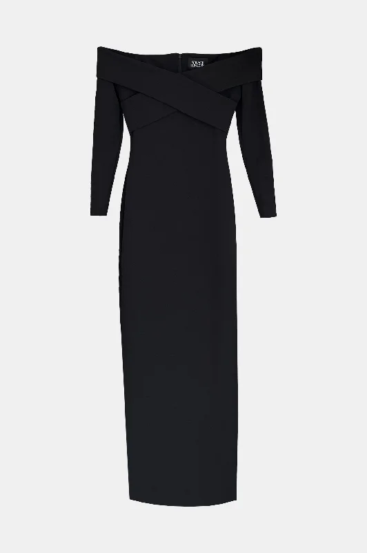 Strapless Women Dress with a Built - in Bra for Comfort and SupportGalia Maxi Dress in Black Strapless Women Dress with a Built - in Bra for Comfort and SupportGalia Maxi Dress in Black