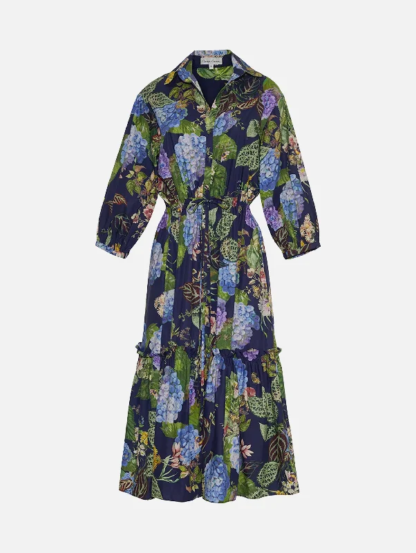 Sheath Women Dress with a Tailored Fit for a Professional LookHutton Dress in Avery Floral Evening Blue Sheath Women Dress with a Tailored Fit for a Professional LookHutton Dress in Avery Floral Evening Blue