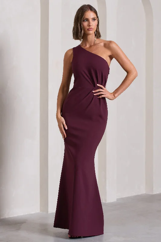 Shift Women Dress with a Simple and Classic Design for Everyday WearMichelle | Burgundy One-Shoulder Gathered Maxi Dress Shift Women Dress with a Simple and Classic Design for Everyday WearMichelle | Burgundy One-Shoulder Gathered Maxi Dress