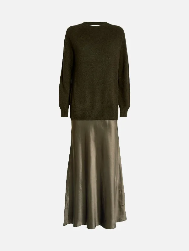 Sheath Women Dress with a Tailored Fit for a Professional LookMonument Long Dress in Khaki Sheath Women Dress with a Tailored Fit for a Professional LookMonument Long Dress in Khaki