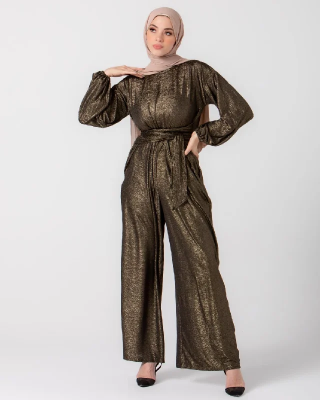 Women jumpsuits with wide - leg pants for a trendy and comfortable fitThe Lola Shimmery Jumpsuit Women jumpsuits with wide - leg pants for a trendy and comfortable fitThe Lola Shimmery Jumpsuit