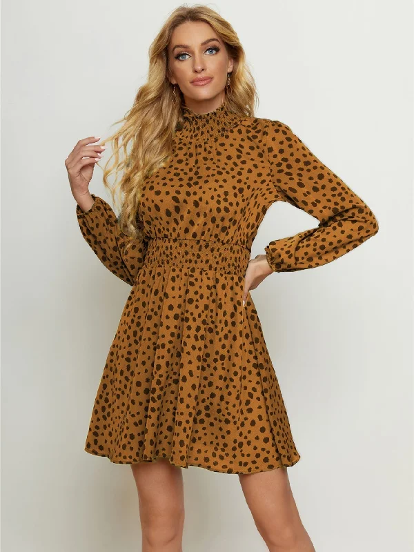 Maxi Women Dress with Floral Print for a Bohemian Vibe Maxi Women Dress with Floral Print for a Bohemian Vibe KittenAlarm - High Neck Elastic Waist Dot Print Long Sleeve Dress Maxi Women Dress with Floral Print for a Bohemian Vibe Maxi Women Dress with Floral Print for a Bohemian Vibe KittenAlarm - High Neck Elastic Waist Dot Print Long Sleeve Dress