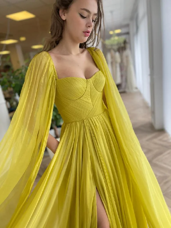 Midi dresses with pleated skirts for a timeless and elegant appealAnna Silky Citrine Gown Midi dresses with pleated skirts for a timeless and elegant appealAnna Silky Citrine Gown