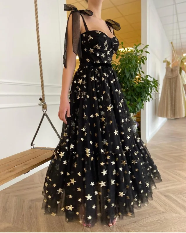 Midi dresses with side slits for a sexy and elegant appearanceAria Starry Dress