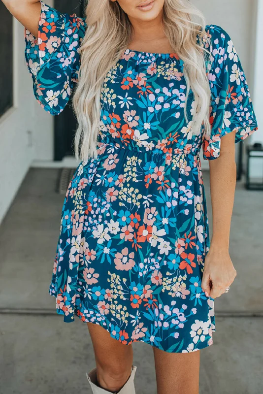 Midi dresses with metallic threads for a glamorous evening eventFloral Ruffle Short Sleeve Dress Midi dresses with metallic threads for a glamorous evening eventFloral Ruffle Short Sleeve Dress