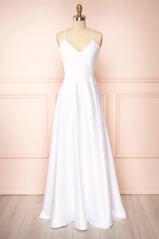 Sheath midi dresses with beaded embellishments for a formal occasionJulia Ivory | Satin Maxi Dress w/ High Slit Sheath midi dresses with beaded embellishments for a formal occasionJulia Ivory | Satin Maxi Dress w/ High Slit