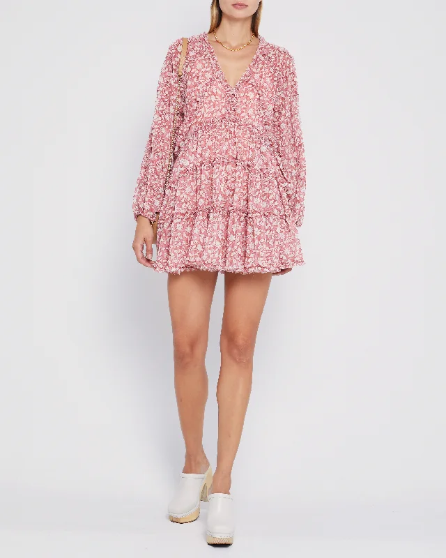 Midi dresses with lace - up fronts for a unique and adjustable styleRhea Dress
