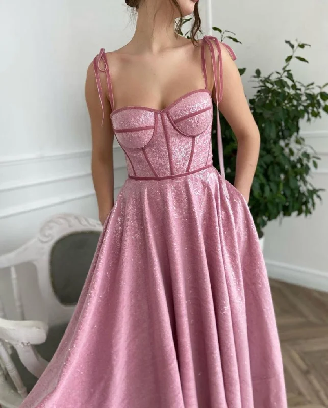 Midi dresses with button - down skirts for a unique and functional designSparkling Pink Dress Midi dresses with button - down skirts for a unique and functional designSparkling Pink Dress