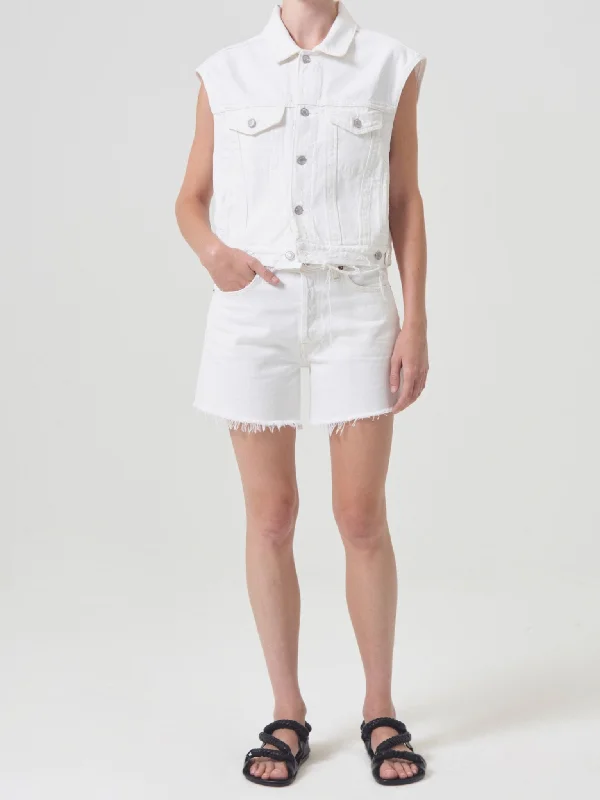 Plus Size Women's Denim Cut - off Shorts with Frayed Edges for a Casual and Laid - Back VibeAGOLDE Pannacota Parker Long Plus Size Women's Denim Cut - off Shorts with Frayed Edges for a Casual and Laid - Back VibeAGOLDE Pannacota Parker Long