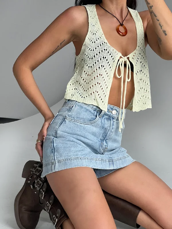 Plus Size Women's Drawstring Linen - Blend Shorts in Beige for a Relaxing VacationHeuston Skort Denim Lower Impact Plus Size Women's Drawstring Linen - Blend Shorts in Beige for a Relaxing VacationHeuston Skort Denim Lower Impact
