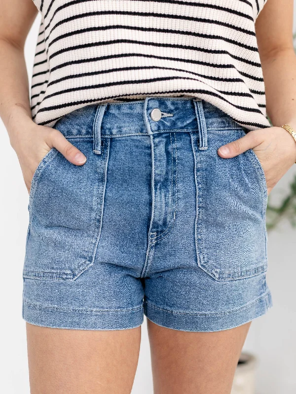 Plus Size Women's Drawstring Linen - Blend Shorts in Beige for a Relaxing VacationJust Black Light Denim High Rise Utility Cargo Short Plus Size Women's Drawstring Linen - Blend Shorts in Beige for a Relaxing VacationJust Black Light Denim High Rise Utility Cargo Short