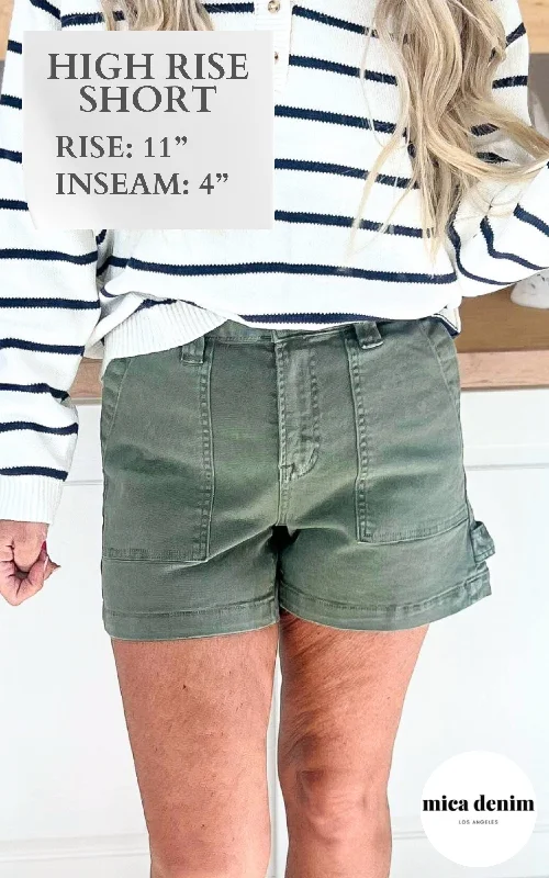 Plus Size Women's Denim Shorts with a Button - Fly in Dark Indigo for a Durable and Timeless StyleThe Olive Super High Carpenter Denim Shorts | MICA - Final Sale Plus Size Women's Denim Shorts with a Button - Fly in Dark Indigo for a Durable and Timeless StyleThe Olive Super High Carpenter Denim Shorts | MICA - Final Sale