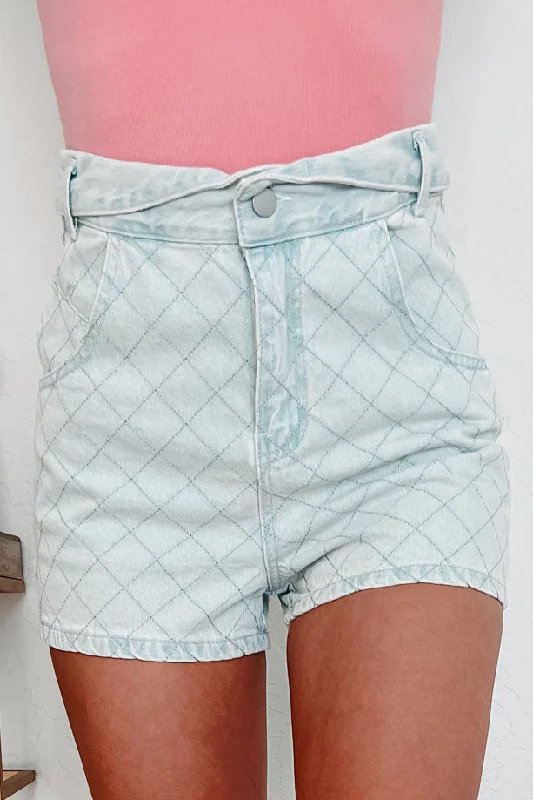 High - Waisted Plus Size Women's Denim Shorts with Distressed Details for a Trendy LookWant You Back Quilted Denim Shorts (Light) High - Waisted Plus Size Women's Denim Shorts with Distressed Details for a Trendy LookWant You Back Quilted Denim Shorts (Light)