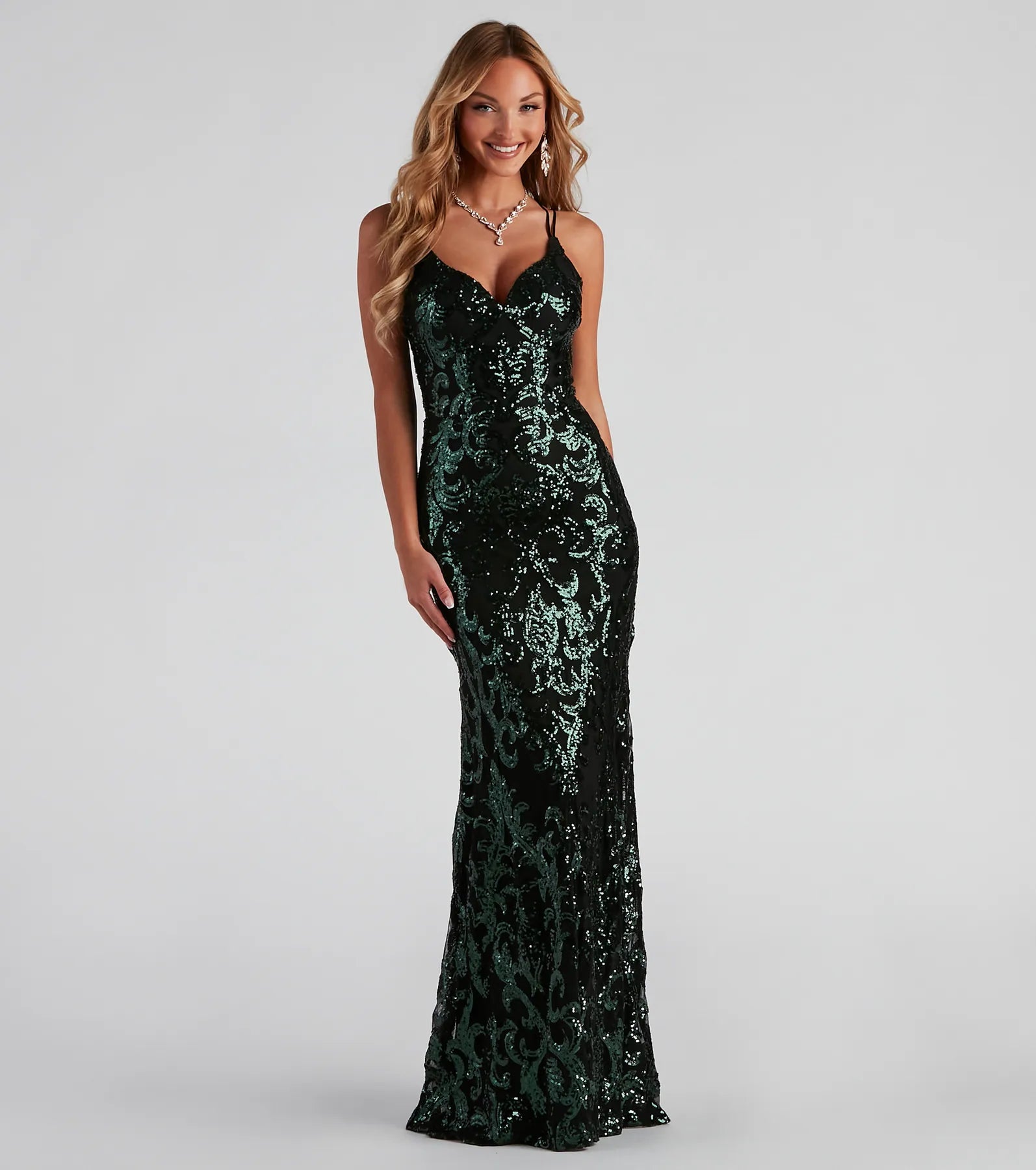 Maxi dresses with a button - down front for a classic lookAbby Formal Sequin Strappy Dress Maxi dresses with a button - down front for a classic lookAbby Formal Sequin Strappy Dress