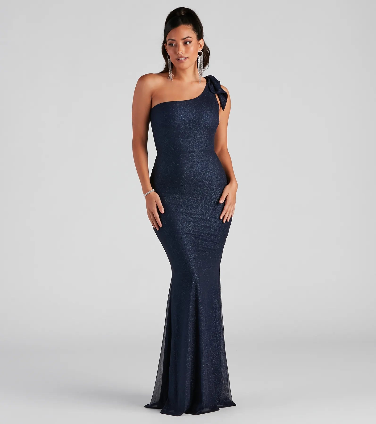 Polyester maxi dresses for easy - care and durabilityAlaia Glitter Mesh Mermaid Dress Polyester maxi dresses for easy - care and durabilityAlaia Glitter Mesh Mermaid Dress