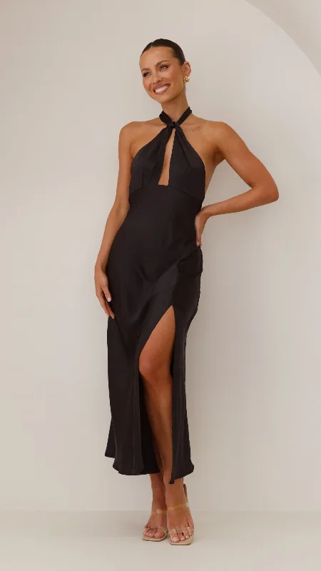 Maxi dresses with a halter neck for a stylish and sophisticated choiceAmalia Maxi Dress - Black Maxi dresses with a halter neck for a stylish and sophisticated choiceAmalia Maxi Dress - Black