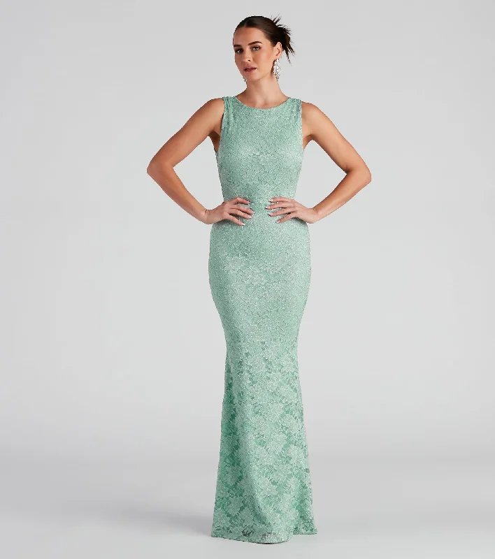 Maxi dresses with a keyhole back for a sexy detailEmery Sleeveless Lace Formal Dress Maxi dresses with a keyhole back for a sexy detailEmery Sleeveless Lace Formal Dress