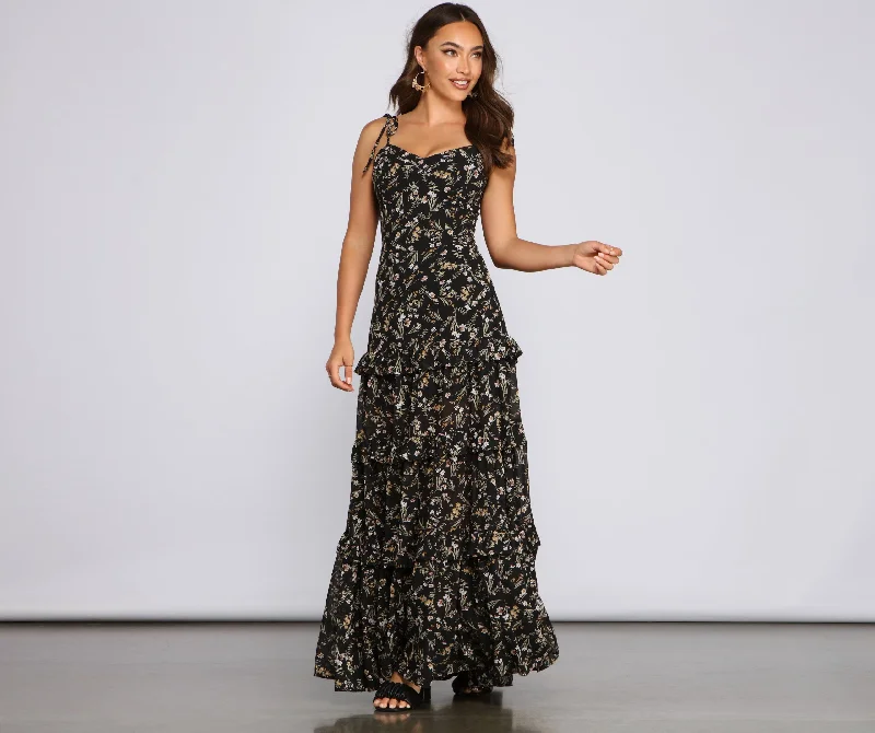 Metallic maxi dresses for a glamorous New Year's Eve partyFloral Desire Ruffled Maxi Dress Metallic maxi dresses for a glamorous New Year's Eve partyFloral Desire Ruffled Maxi Dress