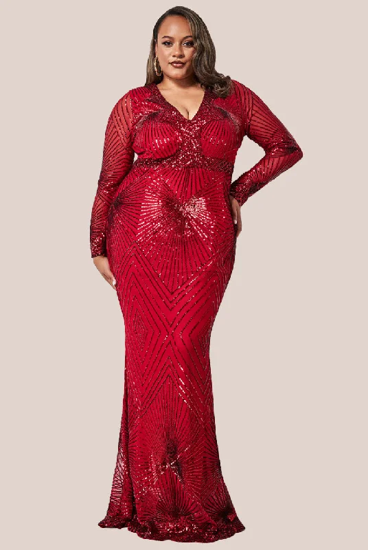 Maxi dresses with pocket details for added functionalityGoddiva Plus Starburst Sequin Maxi Dress - Red Maxi dresses with pocket details for added functionalityGoddiva Plus Starburst Sequin Maxi Dress - Red