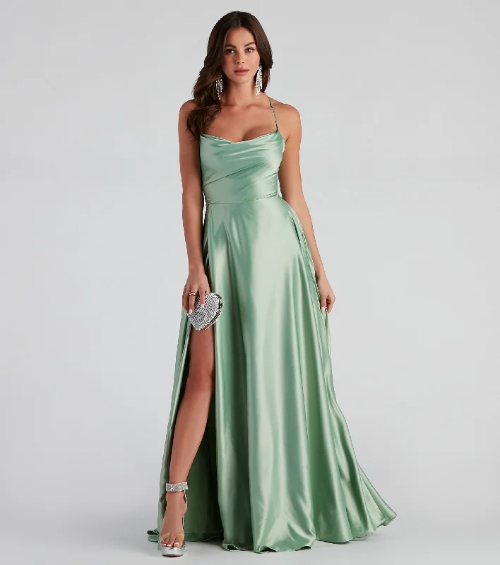 Maxi dresses with a V - neckline for a flattering and elongating shapeKailey Formal Lace-Up A-Line Dress Maxi dresses with a V - neckline for a flattering and elongating shapeKailey Formal Lace-Up A-Line Dress