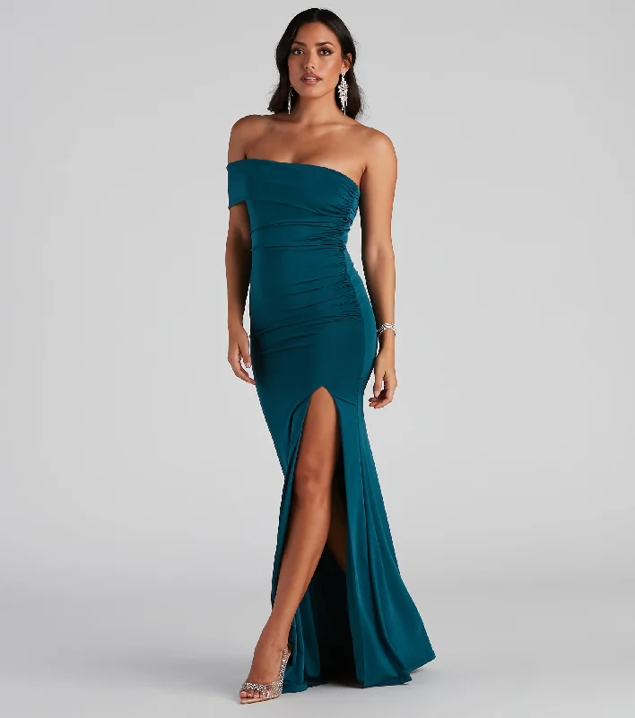 Maxi dresses with embroidered floral motifs for a unique designPridget Formal One Shoulder Dress Maxi dresses with embroidered floral motifs for a unique designPridget Formal One Shoulder Dress