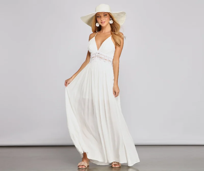 Maxi dresses with a criss - cross back for a flirty and unique detailStylish Girl Summer Crochet Maxi Dress Maxi dresses with a criss - cross back for a flirty and unique detailStylish Girl Summer Crochet Maxi Dress