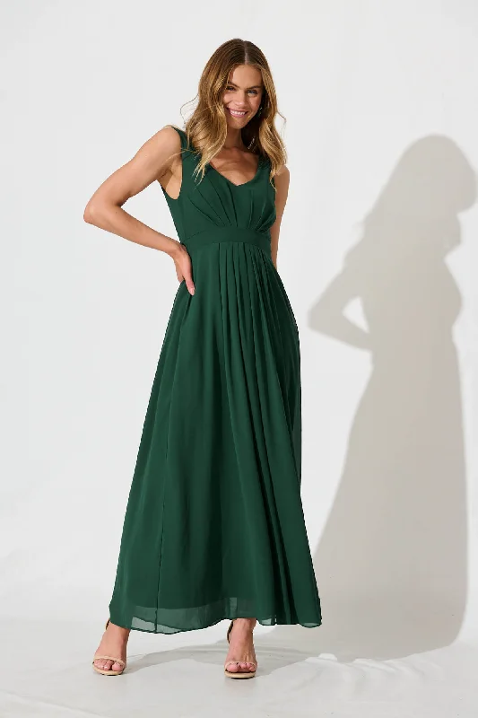 Satin maxi dresses with a high - low hem for a modern twistWonderful Maxi Dress In Emerald Satin maxi dresses with a high - low hem for a modern twistWonderful Maxi Dress In Emerald