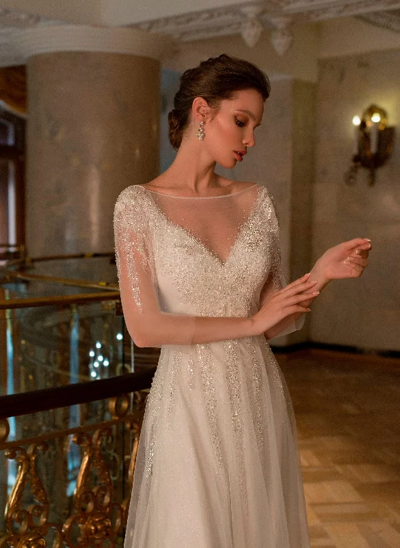 Wedding guest dresses with tassel - adorned belts and A - line skirts2 in 1: A-Line Wedding Gown with Removable Cap Wedding guest dresses with tassel - adorned belts and A - line skirts2 in 1: A-Line Wedding Gown with Removable Cap