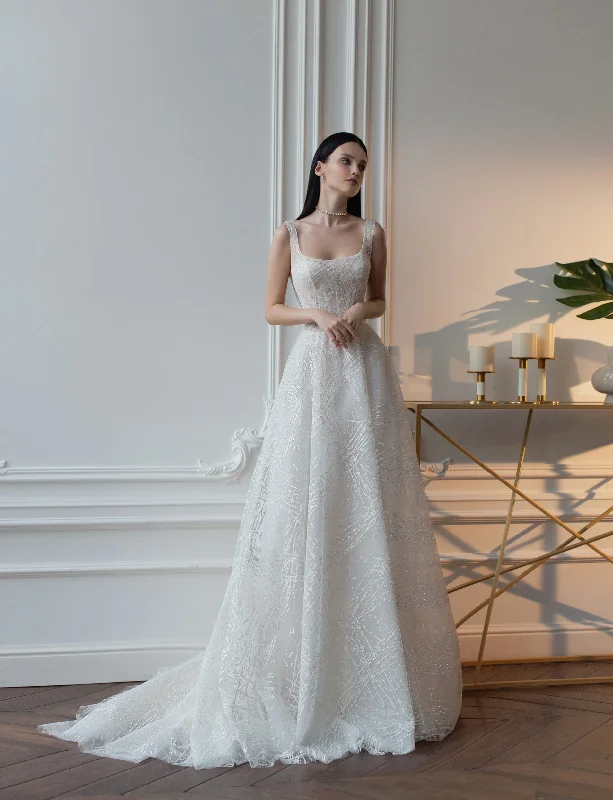 Wedding guest dresses with puff sleeves and knee - length hemsA-Line Sleeveless Glitter Wedding Gown Wedding guest dresses with puff sleeves and knee - length hemsA-Line Sleeveless Glitter Wedding Gown