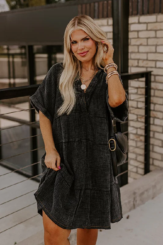 Mini dresses with fringe for a bohemian styleAcross The World Mineral Wash Mini Dress In Vintage Black Curves Mini dresses with fringe for a bohemian styleAcross The World Mineral Wash Mini Dress In Vintage Black Curves