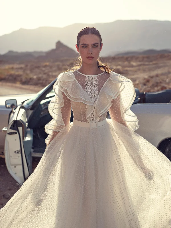 Mini wedding guest dresses with glittery accents for a trendy lookPolka Dot Long Sleeve Ball Gown Wedding Dress Mini wedding guest dresses with glittery accents for a trendy lookPolka Dot Long Sleeve Ball Gown Wedding Dress