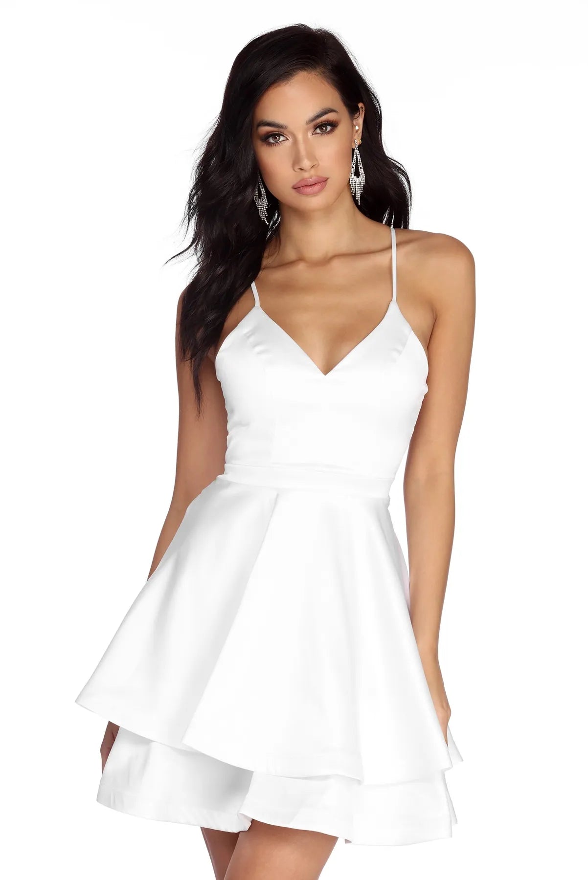 Satin mini dresses for a luxurious feelSheila Satin Queen Skater Dress