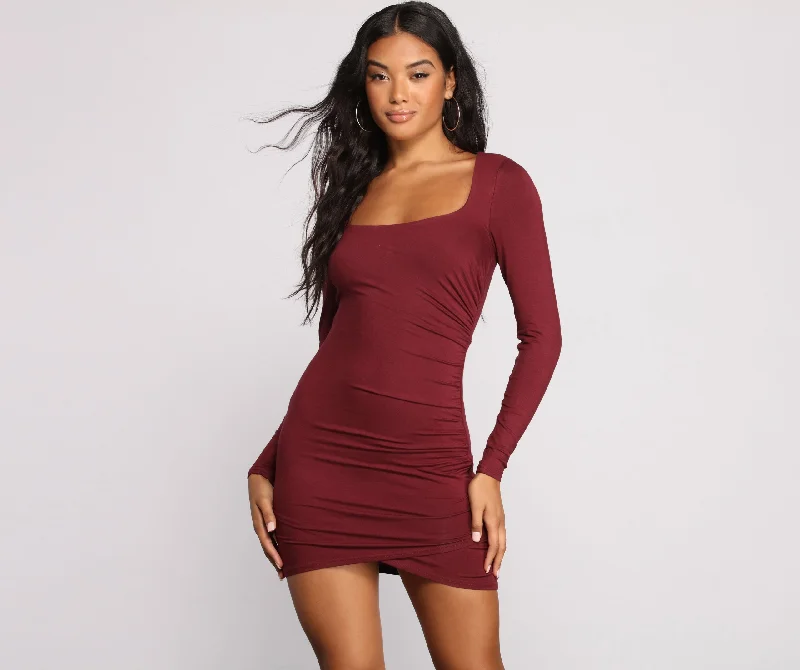 Little Black Women Dress with Sequins for a Glamorous Night OutBreak The Rules Ruched Knit Mini Dress Little Black Women Dress with Sequins for a Glamorous Night OutBreak The Rules Ruched Knit Mini Dress