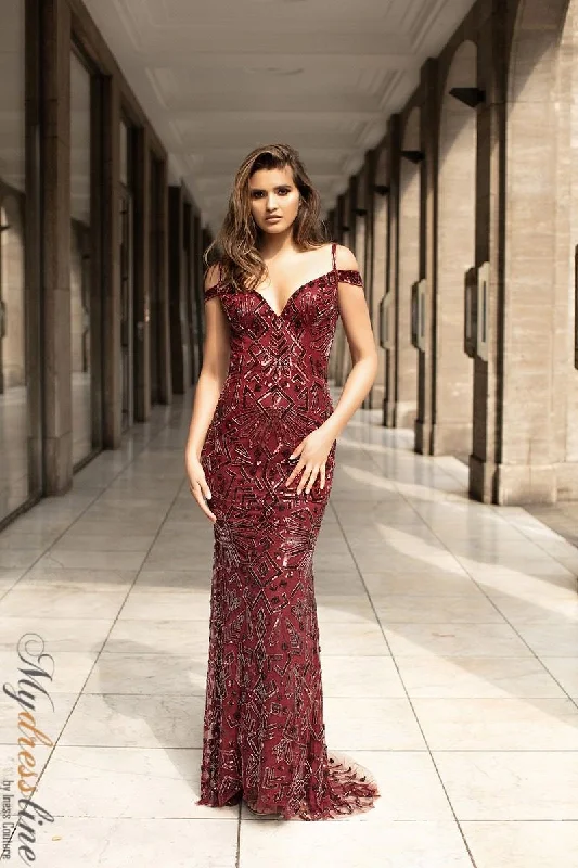 A - line formal dresses with beaded lace appliques for formal eventsChic and Holland AN1455 A - line formal dresses with beaded lace appliques for formal eventsChic and Holland AN1455