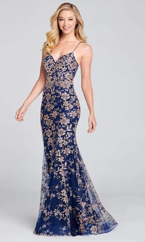 Prom dresses with keyhole backs and rhinestone - studded straps for a flirty lookColette for Mon Cheri - CL12104 Sleeveless Glitter Tulle Mermaid Gown Prom dresses with keyhole backs and rhinestone - studded straps for a flirty lookColette for Mon Cheri - CL12104 Sleeveless Glitter Tulle Mermaid Gown