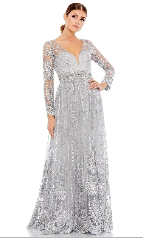 Prom dresses with lace - trimmed sleeves and empire - style waists for a flattering and vintage - inspired formal affairMac Duggal 66591 - Sheer Sleeve A-Line Formal Gown Prom dresses with lace - trimmed sleeves and empire - style waists for a flattering and vintage - inspired formal affairMac Duggal 66591 - Sheer Sleeve A-Line Formal Gown