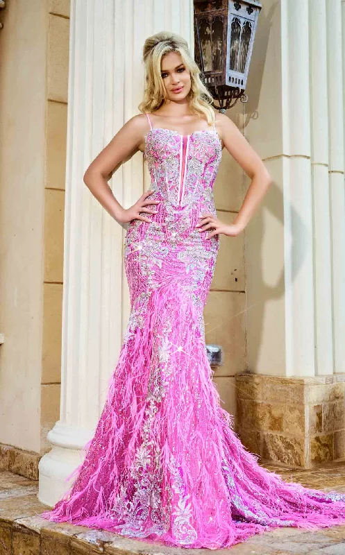 Prom dresses with cold - shoulder cutouts and satin bows for a trendy lookPortia and Scarlett PS24254CL Dress Prom dresses with cold - shoulder cutouts and satin bows for a trendy lookPortia and Scarlett PS24254CL Dress