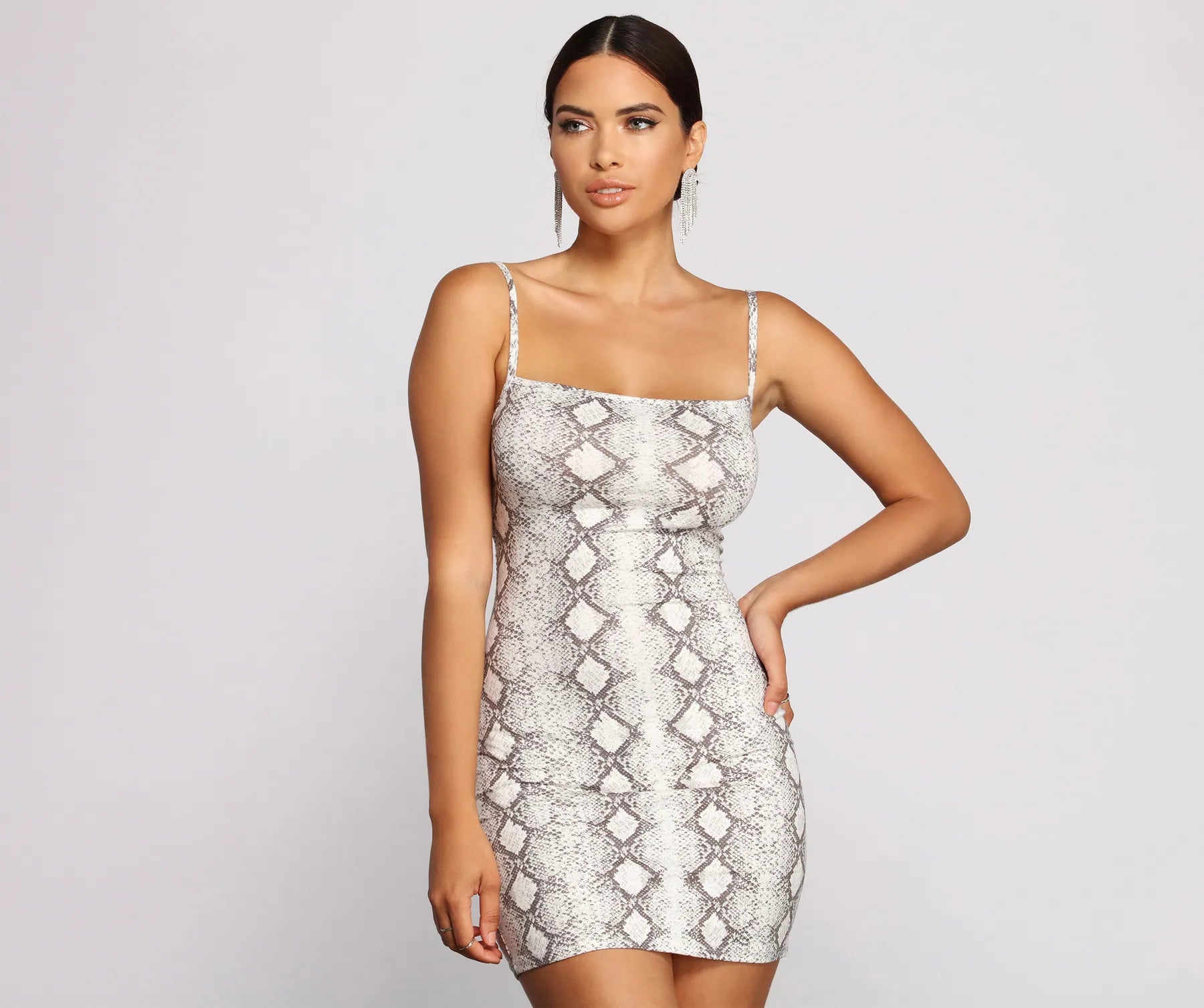 Halter Neck Women Dress to Show Off the Shoulders and NecklineViper Vixen Snake Print Mini Dress Halter Neck Women Dress to Show Off the Shoulders and NecklineViper Vixen Snake Print Mini Dress