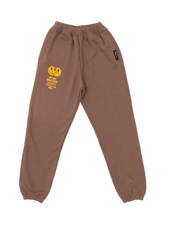 Women's Terry - Cloth Sweatpants in Beige for a Soft and Absorbent Lounge OptionNot Sad But Not Happy / Women Sweatpant Women's Terry - Cloth Sweatpants in Beige for a Soft and Absorbent Lounge OptionNot Sad But Not Happy / Women Sweatpant