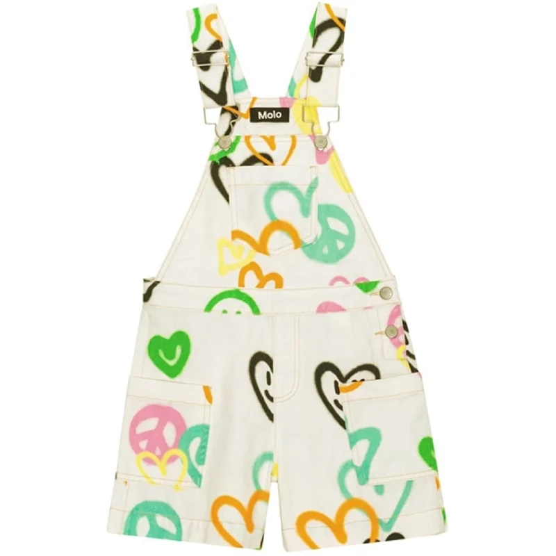Patterned Geometric Women Shorts for a Modern AppealMolo Heart Colours Amba Overall