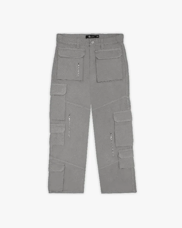 Women's Cargo Pants with Zippered Pockets in Dark Brown for Secure Storage on the GoMULTIPOCKET CARGOPANTS DARK GREY Women's Cargo Pants with Zippered Pockets in Dark Brown for Secure Storage on the GoMULTIPOCKET CARGOPANTS DARK GREY