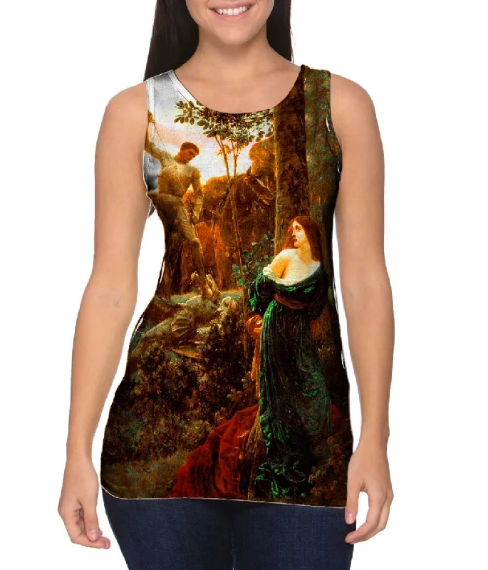 Plunge Neck Women's Seamless Tank Tops for a Smooth FitSir Frank Dicksee - "Chivalry" (1885) Plunge Neck Women's Seamless Tank Tops for a Smooth FitSir Frank Dicksee - "Chivalry" (1885)