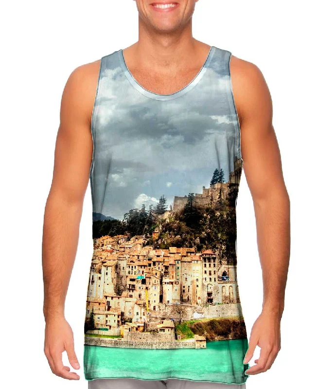 Crew Neck Women's Sustainable Tank Tops Made from Recycled MaterialsSisteron Mountain Crew Neck Women's Sustainable Tank Tops Made from Recycled MaterialsSisteron Mountain