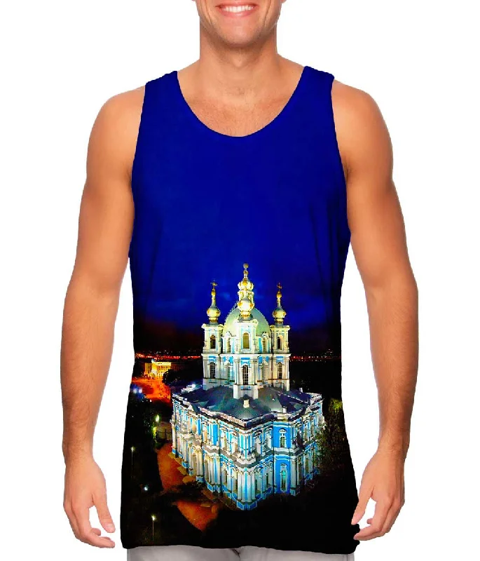High - Neck Women's Silk Blend Tank Tops for a Luxurious FeelSmolniye Monastery Russia High - Neck Women's Silk Blend Tank Tops for a Luxurious FeelSmolniye Monastery Russia