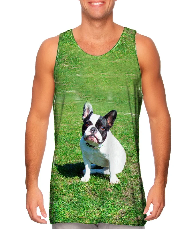 Plus Size Women's Side - Slit Tank Tops in Metallic ShadesSophisticated French Bulldog Plus Size Women's Side - Slit Tank Tops in Metallic ShadesSophisticated French Bulldog